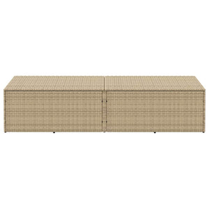 Cushion case beige 220x50x58 cm poly rattan