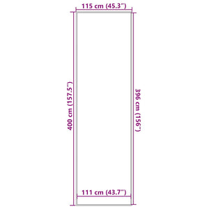 Doormat Black 115x400 cm
