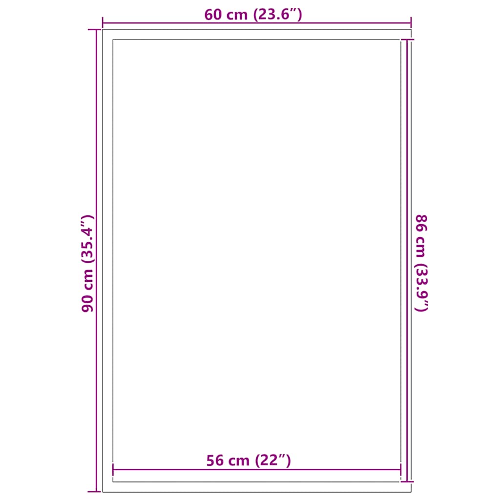 Doormat Anthracite 60x90 cm