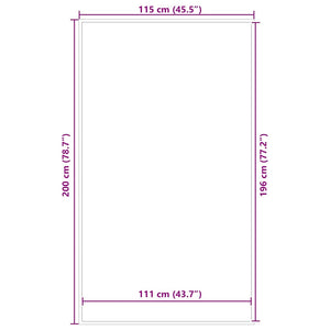 Doormat Grey 115x200 cm