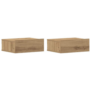 Flytende nattbord 2 stk artisan eik 40x32x15 cm konstruert tre