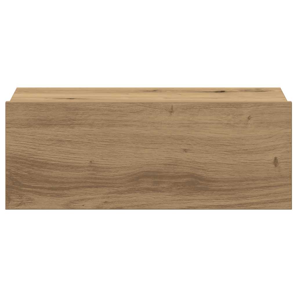 Flytende nattbord 2 stk artisan eik 40x32x15 cm konstruert tre