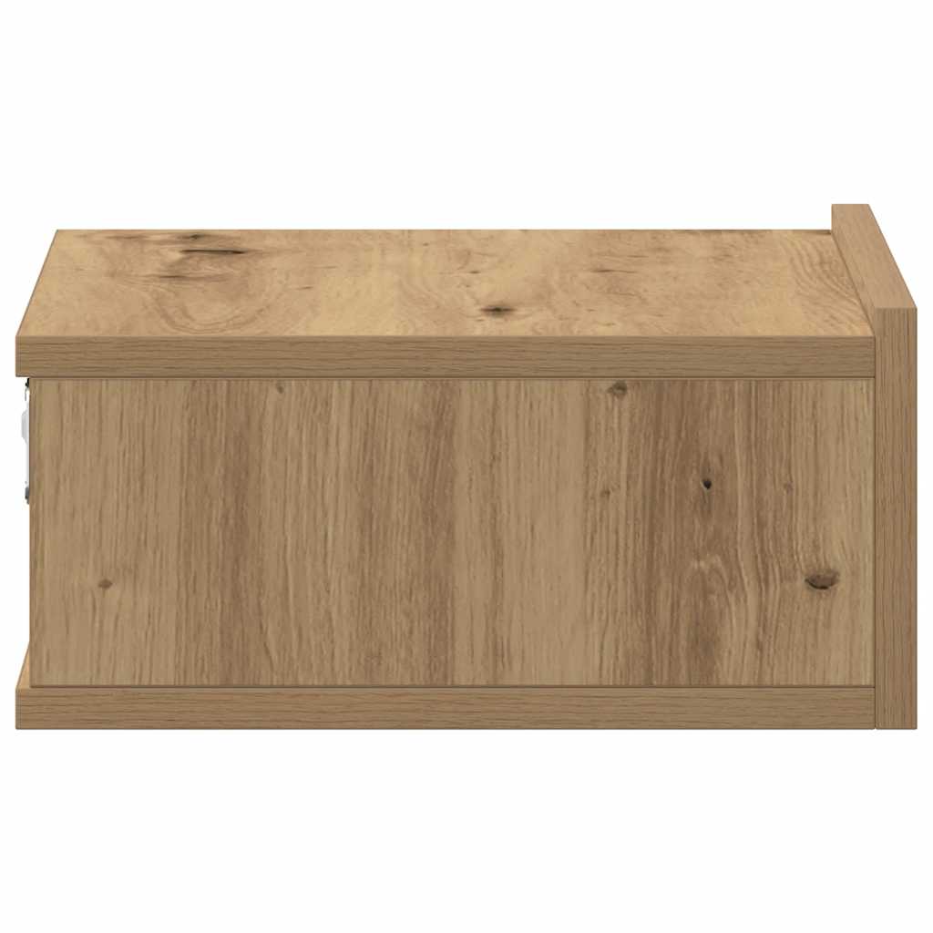 Flytende nattbord 2 stk artisan eik 40x32x15 cm konstruert tre