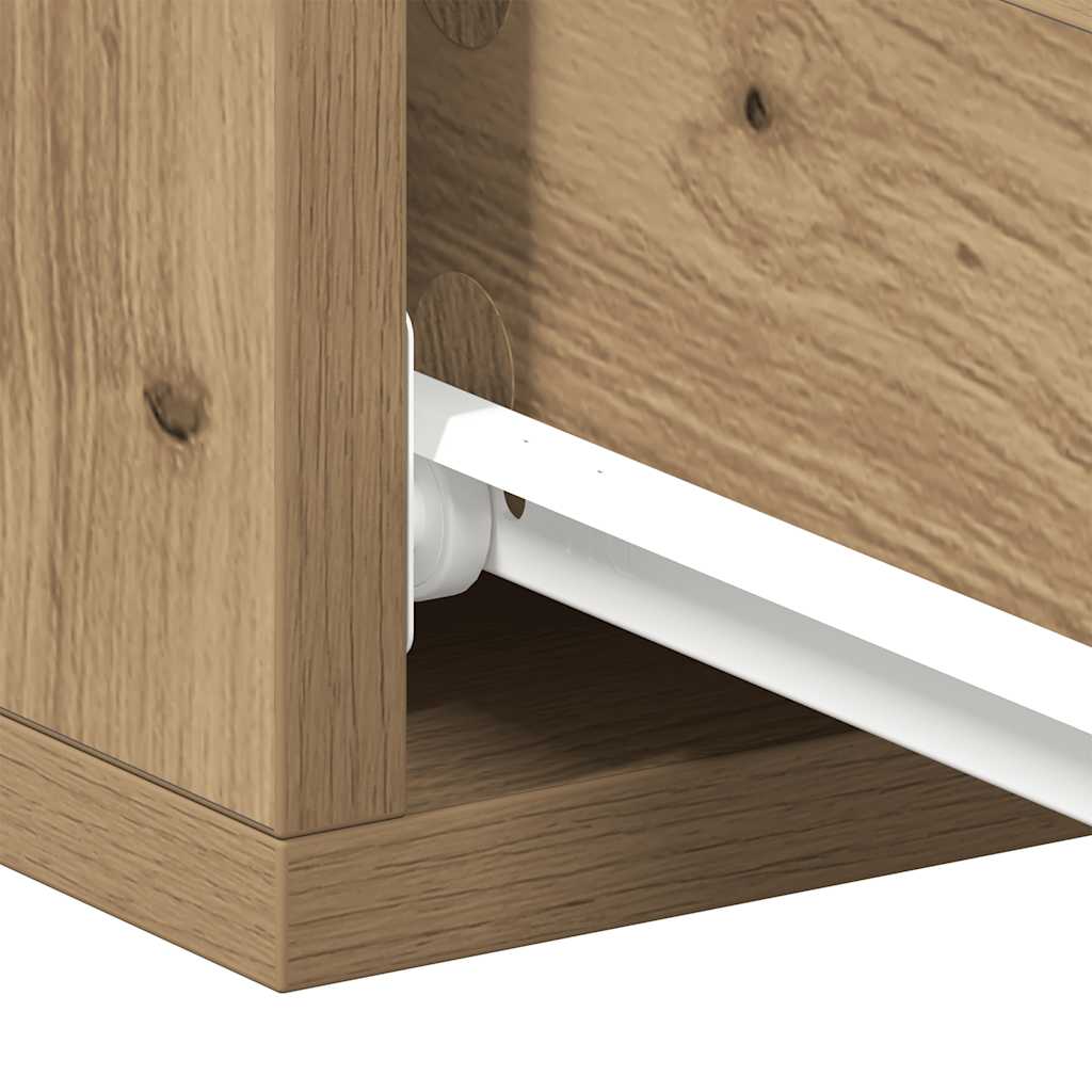 Flytende nattbord 2 stk artisan eik 40x32x15 cm konstruert tre