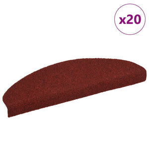 Self-adhesive stair mats 20 pcs red 65x21x4 cm