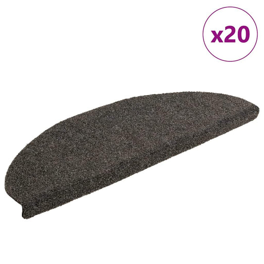 Self-adhesive stair mats 20 pcs anthracite 65x21x4 cm