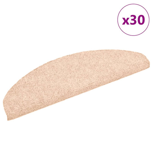 Self-adhesive stair mats 30 pcs cream white 65x21x4 cm