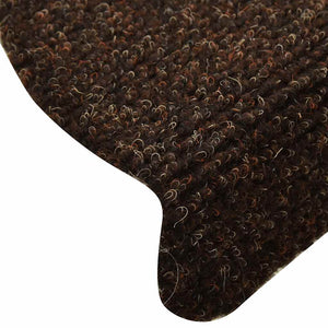 Selvklebende trappematter 30 stk 65x21x4 cm brun