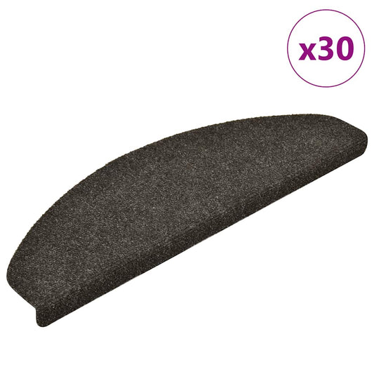 Self-adhesive stair mats 30 pcs anthracite 65x21x4 cm