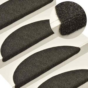 Self-adhesive stair mats 30 pcs anthracite 65x21x4 cm