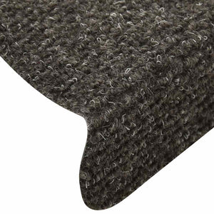 Self-adhesive stair mats 30 pcs anthracite 65x21x4 cm