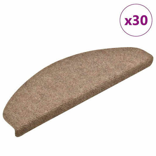 Self-adhesive stair mats 30 pcs cream white 65x21x4 cm