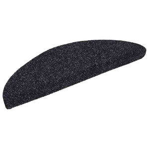 Self-adhesive stair mats 20 pcs black 56x17x3 cm