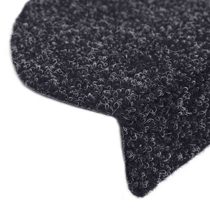 Self-adhesive stair mats 20 pcs black 56x17x3 cm