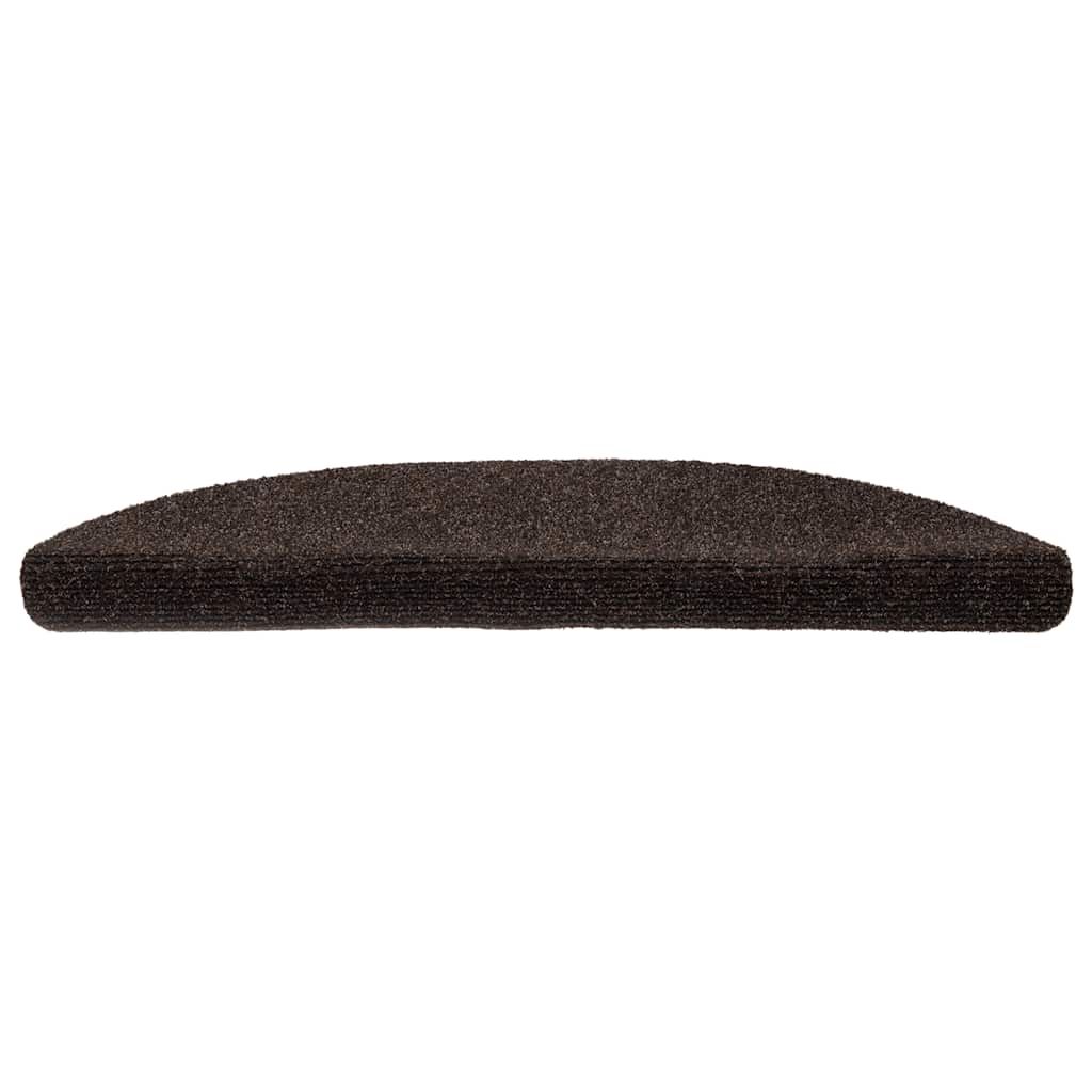 Self-adhesive stair mats 20 pcs brown 56x17x3 cm