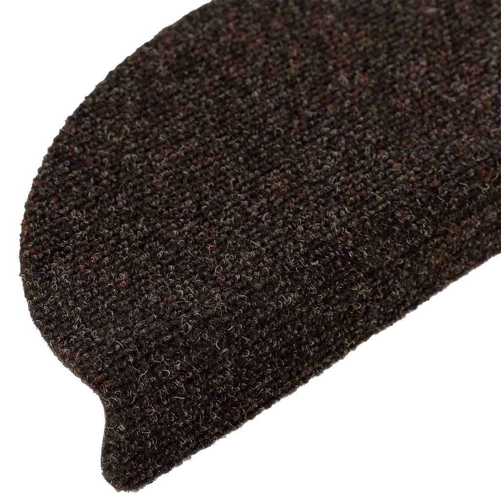 Self-adhesive stair mats 20 pcs brown 56x17x3 cm