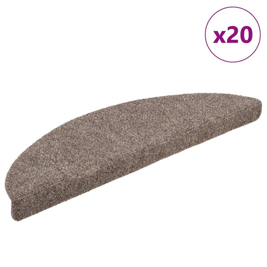 Self-adhesive stair mats 20 pcs beige 56x17x3 cm