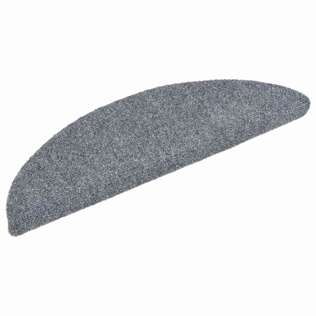 Self-adhesive stair mats 30 pieces light gray 56x17x3 cm