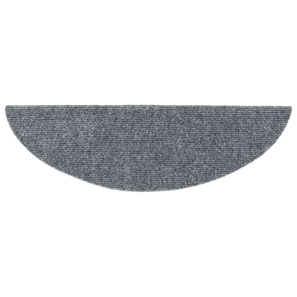 Self-adhesive stair mats 30 pieces light gray 56x17x3 cm