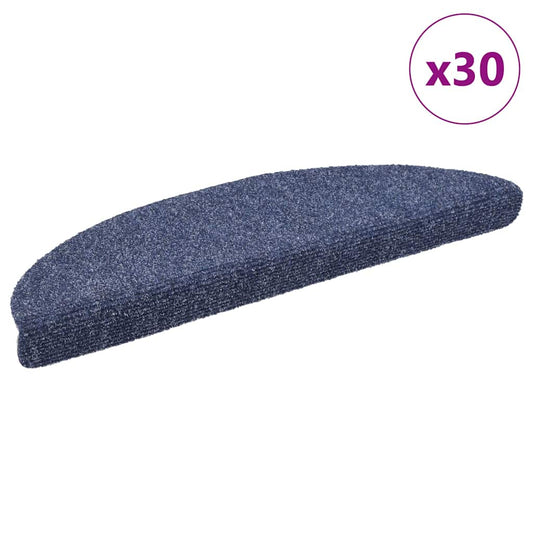 Self-adhesive stair mats 30 pcs blue 56x17x3 cm
