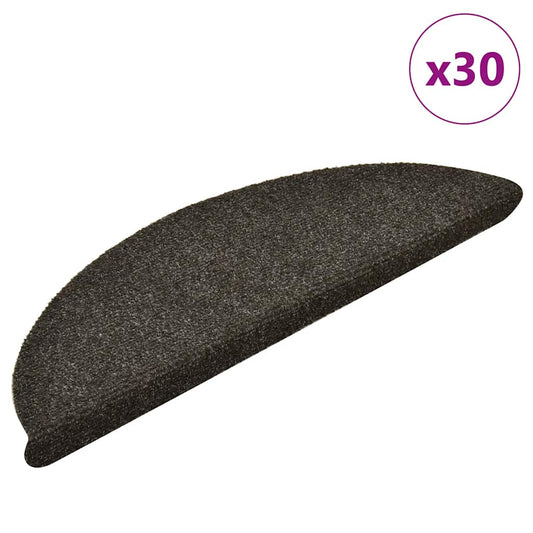 Selvklebende trappematter 30 stk antrasitt 56x17x3 cm