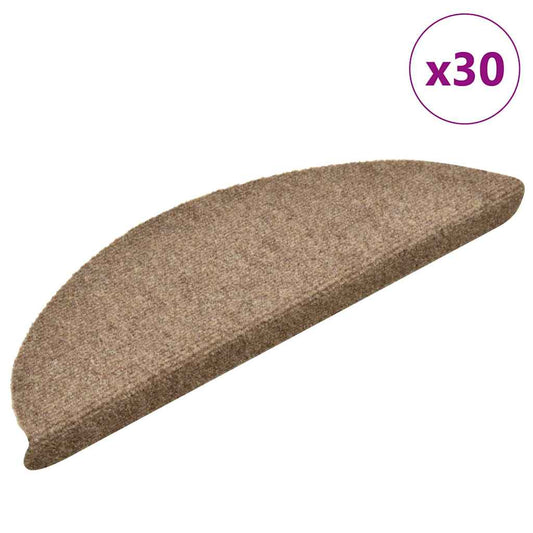 Self-adhesive stair mats 30 pcs cream white 56x17x3 cm
