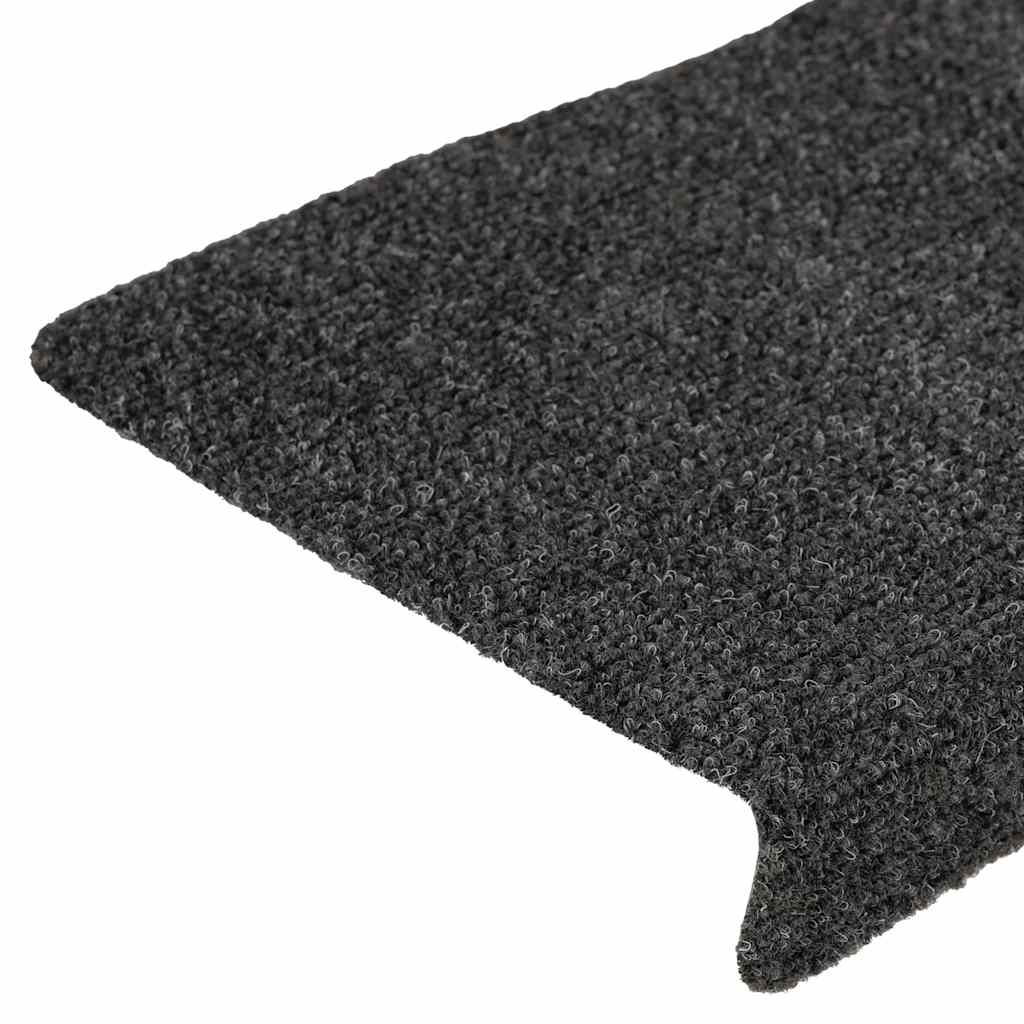 Self-adhesive stair mats 30 pcs anthracite 65x21x4 cm