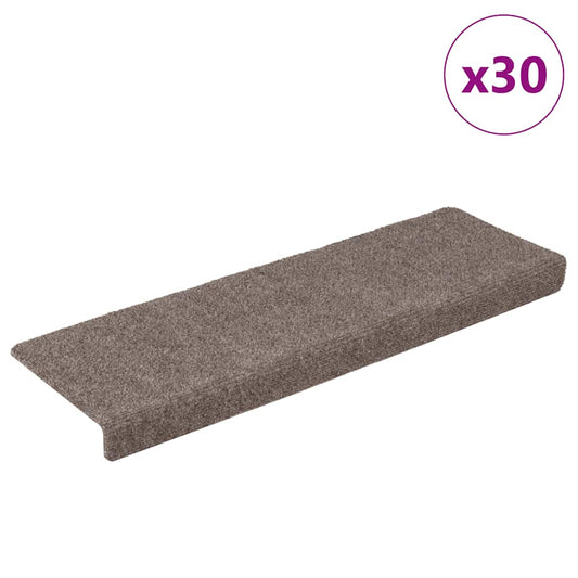 Self-adhesive stair mats 30 pcs cream white 65x21x4 cm