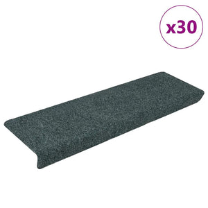 Self-adhesive stair mats 30 pcs green 65x21x4 cm
