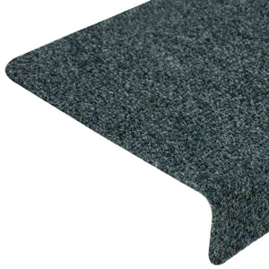 Self-adhesive stair mats 30 pcs green 65x21x4 cm
