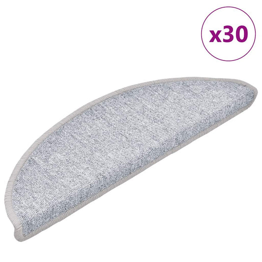 Stair mats 30 pcs light gray 56x17x3 cm