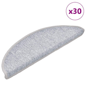 Stair mats 30 pcs light gray 56x17x3 cm