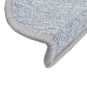 Stair mats 30 pcs light gray 56x17x3 cm