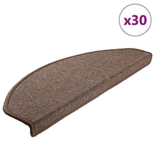 Stair mats 30 pieces coffee brown 65x24x4 cm