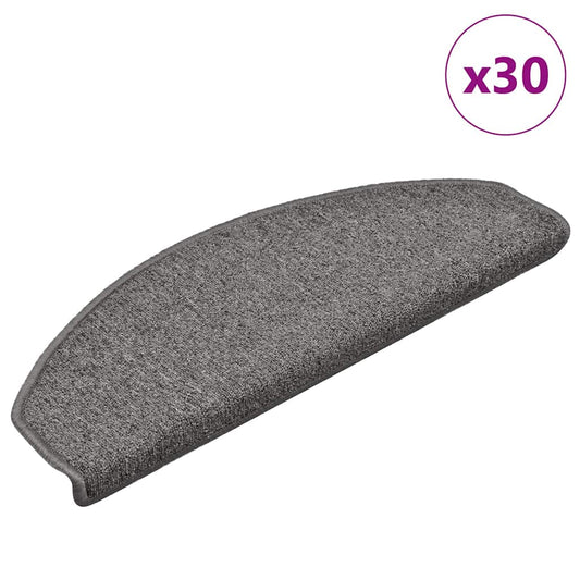 Stair mats 30 pcs light gray 65x24x4 cm