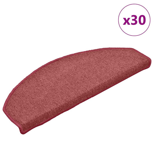 Stair mats 30 pcs red 65x24x4 cm