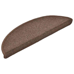 Stair mats 20 pieces coffee brown 56x17x3 cm
