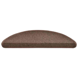 Stair mats 20 pieces coffee brown 56x17x3 cm