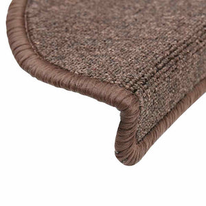 Stair mats 20 pieces coffee brown 56x17x3 cm