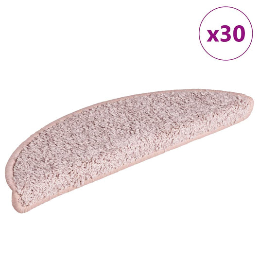 Stair mats 30 pcs light pink 56x17x3 cm