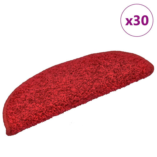 Stair mats 30 pcs red 65x21x4 cm