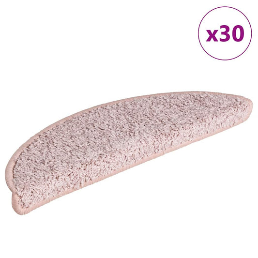 Stair mats 30 pcs light pink 65x21x4 cm