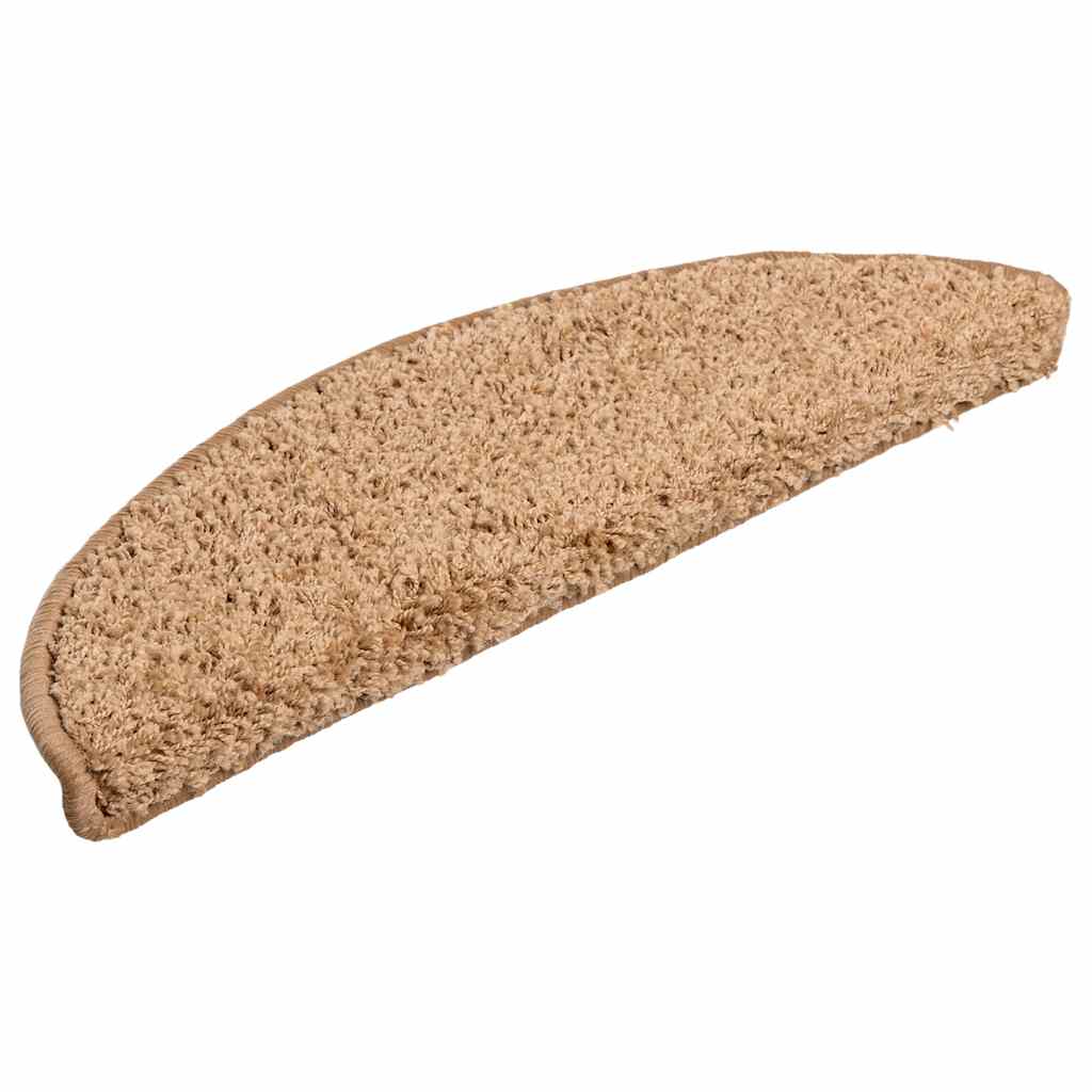 Stair mats 20 pcs beige 56x17x3 cm
