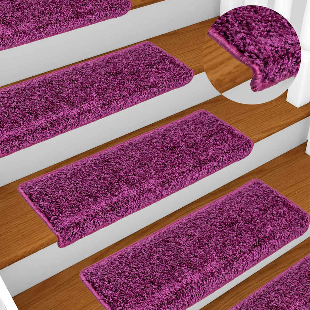 Stair mats 20 pcs 65x21x4 cm purple