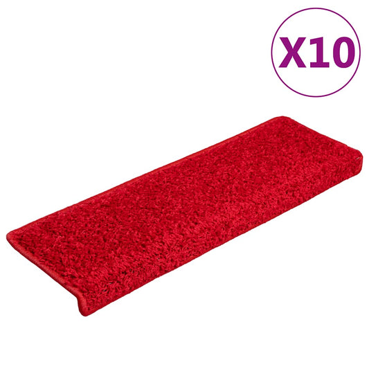 Stair mats 20 pcs 65x21x4 cm red