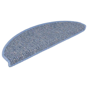 Self-adhesive stair mats sisal 30 pcs 65x21x4 cm blue