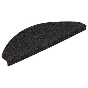 Self-adhesive stair mats 30 pieces anthracite 65x22.5x3.5 cm