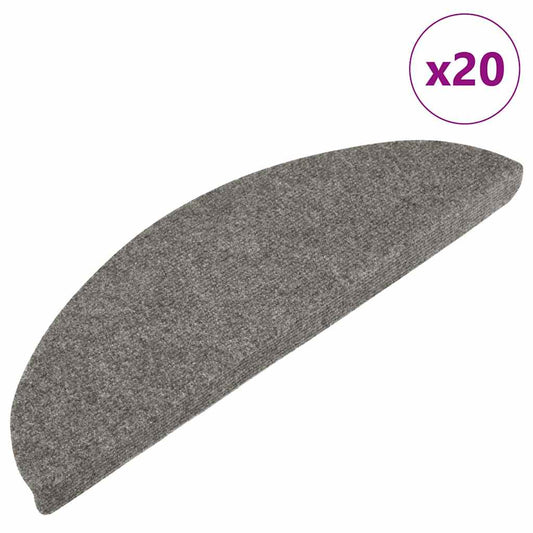 Self-adhesive stair mats 20 pcs gray 56x17x3 cm
