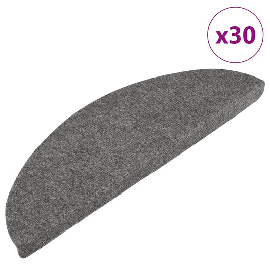 Self-adhesive stair mats 30 pcs gray 56x17x3 cm
