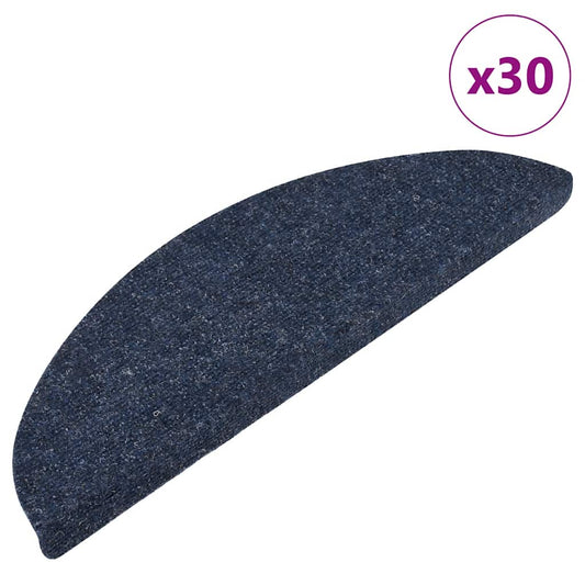 Self-adhesive stair mats 30 pcs blue 56x17x3 cm